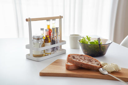 Tabletop Storage Caddy - Steel + Wood