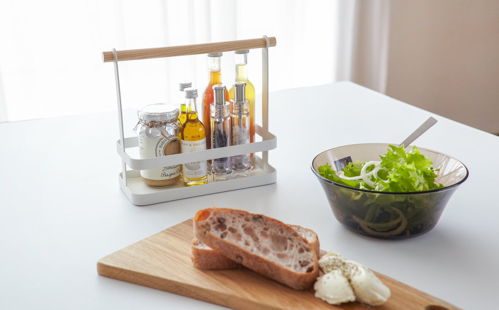 Tabletop Storage Caddy - Steel + Wood