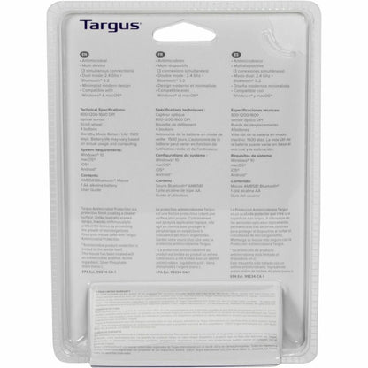 Targus Amb581Gl Mouse Ambidextrous Rf Wireless+Bluetooth