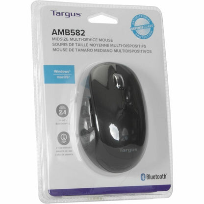 Targus Amb582Gl Mouse Right-Hand Rf Wireless+Bluetooth Optical 2400 Dpi