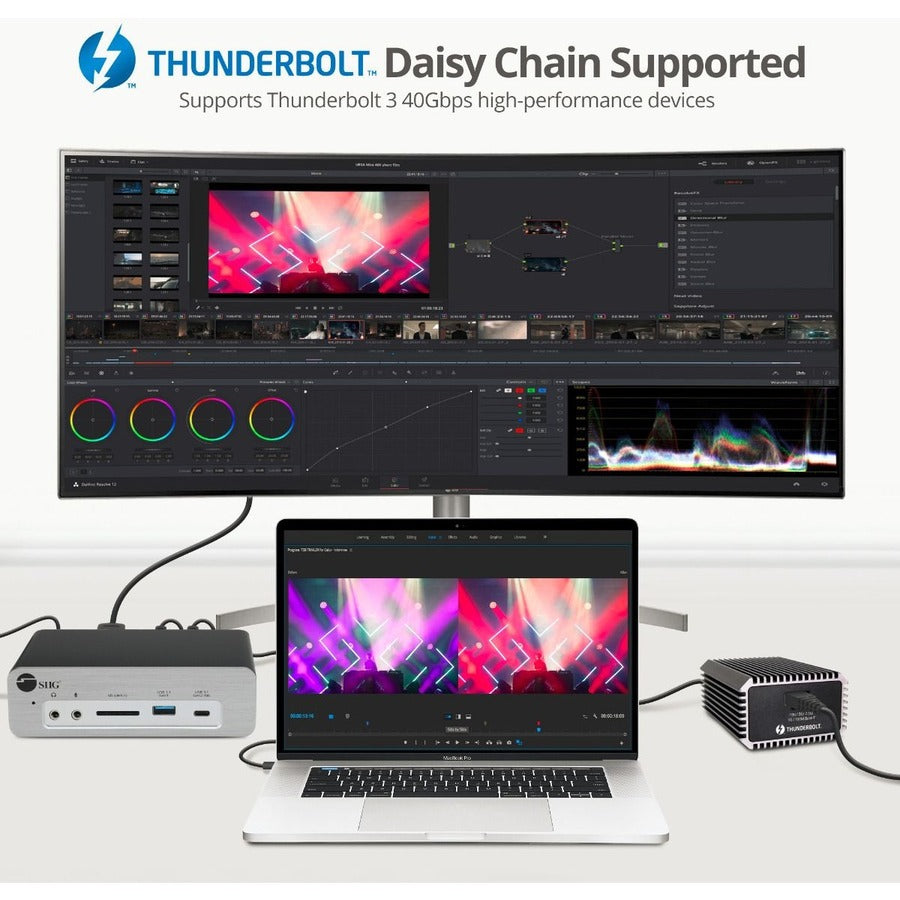 Thunderbolt 3 Dp 1.4 Docking,Station With Dual M.2 Nvme Ssd & Pd