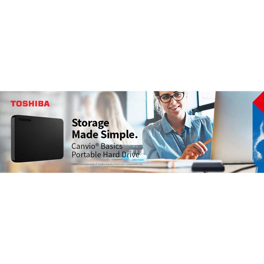 Toshiba HDTB420XK3AA Canvio Basics 2TB Portable External outlets Hard Drive USB 3.0, Bla