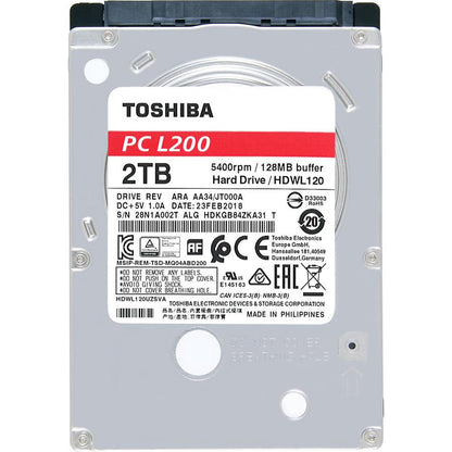 Toshiba-Imsourcing L200 2 Tb Hard Drive - 2.5" Internal - Sata (Sata/600)