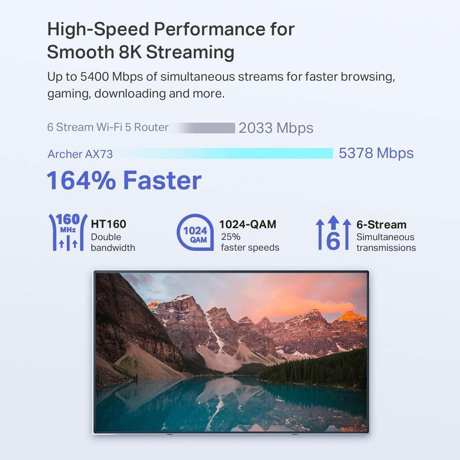 Tp-Link Archer Ax73 - Dual Band Gigabit Wireless Internet Router ARCHER AX73
