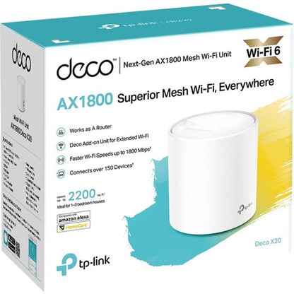 Tp-Link Deco X20(1-Pack) - Wi-Fi 6 Ieee 802.11Ax Ethernet Wireless Router DECO X20(1-PACK)