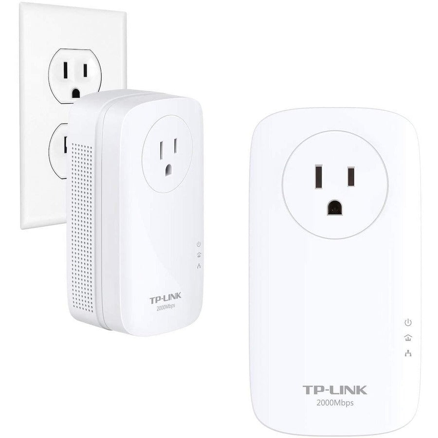 Tp-Link Tl-Pa9020P Kit - Av2000 2-Port Gigabit Passthrough Powerline Starter Kit