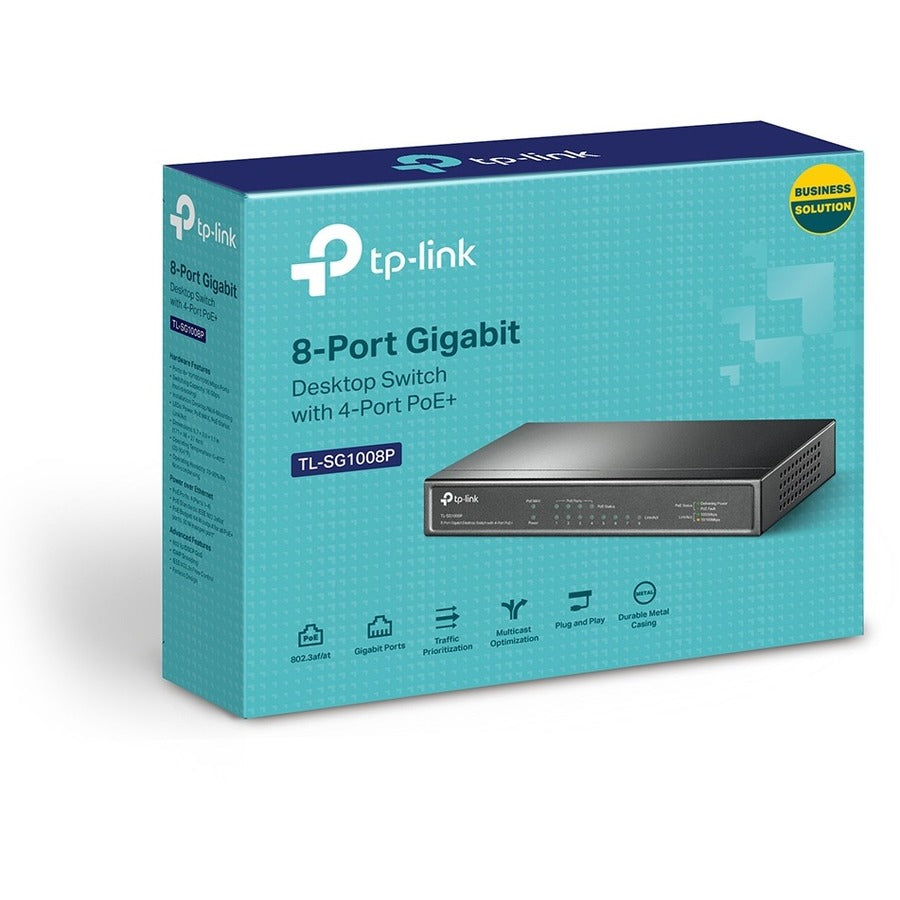 Tp-Link Tl-Sg1008P - 8 Port Gigabit Poe Switch - Limited Lifetime Protection