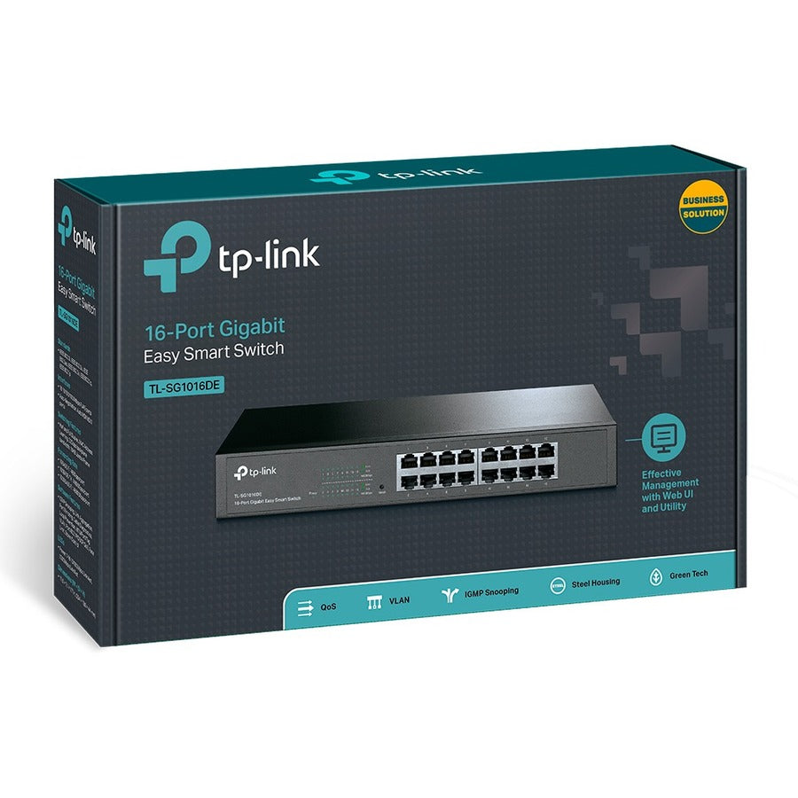 Tp-Link Tl-Sg1016De - 16-Port Gigabit Easy Smart Switch - Limited Lifetime Protection