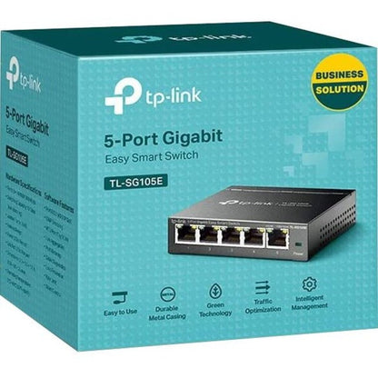 Tp-Link Tl-Sg105E - 5-Port Gigabit Easy Smart Switch - Limited Lifetime Protection