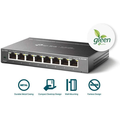 Tp-Link Tl-Sg108E - 8-Port Gigabit Easy Smart Switch - Limited Lifetime Protection