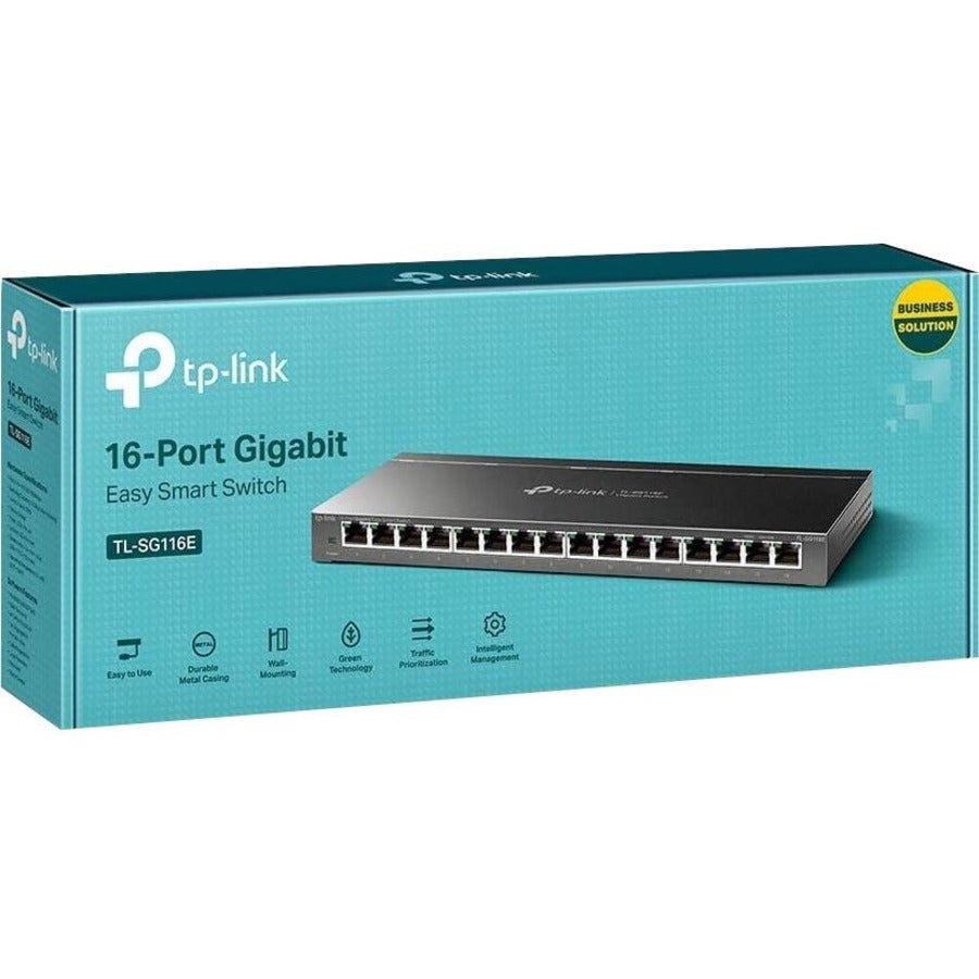 Tp-Link Tl-Sg116E - 16-Port Gigabit Easy Smart Switch - Limited Lifetime Protection