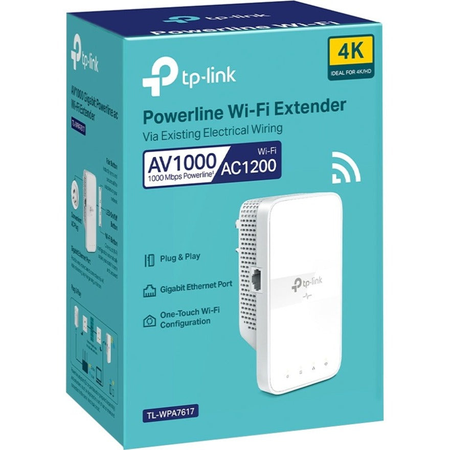 Tp-Link Tl-Wpa7617 - Av1000 Powerline Ethernet Adapter With Ac1200 Dual Band Wi-Fi