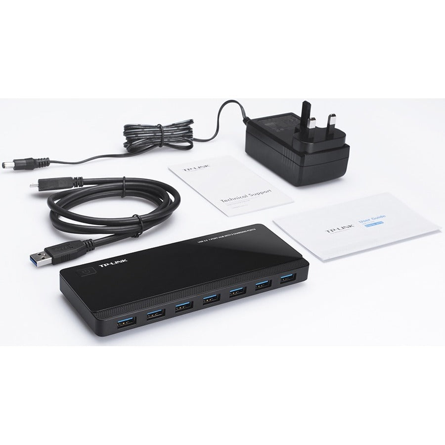 Tp-Link Uh720 - Powered Usb Hub 3.0 With 7 Usb 3.0 Data Ports And 2 Smart Charging Usb Ports