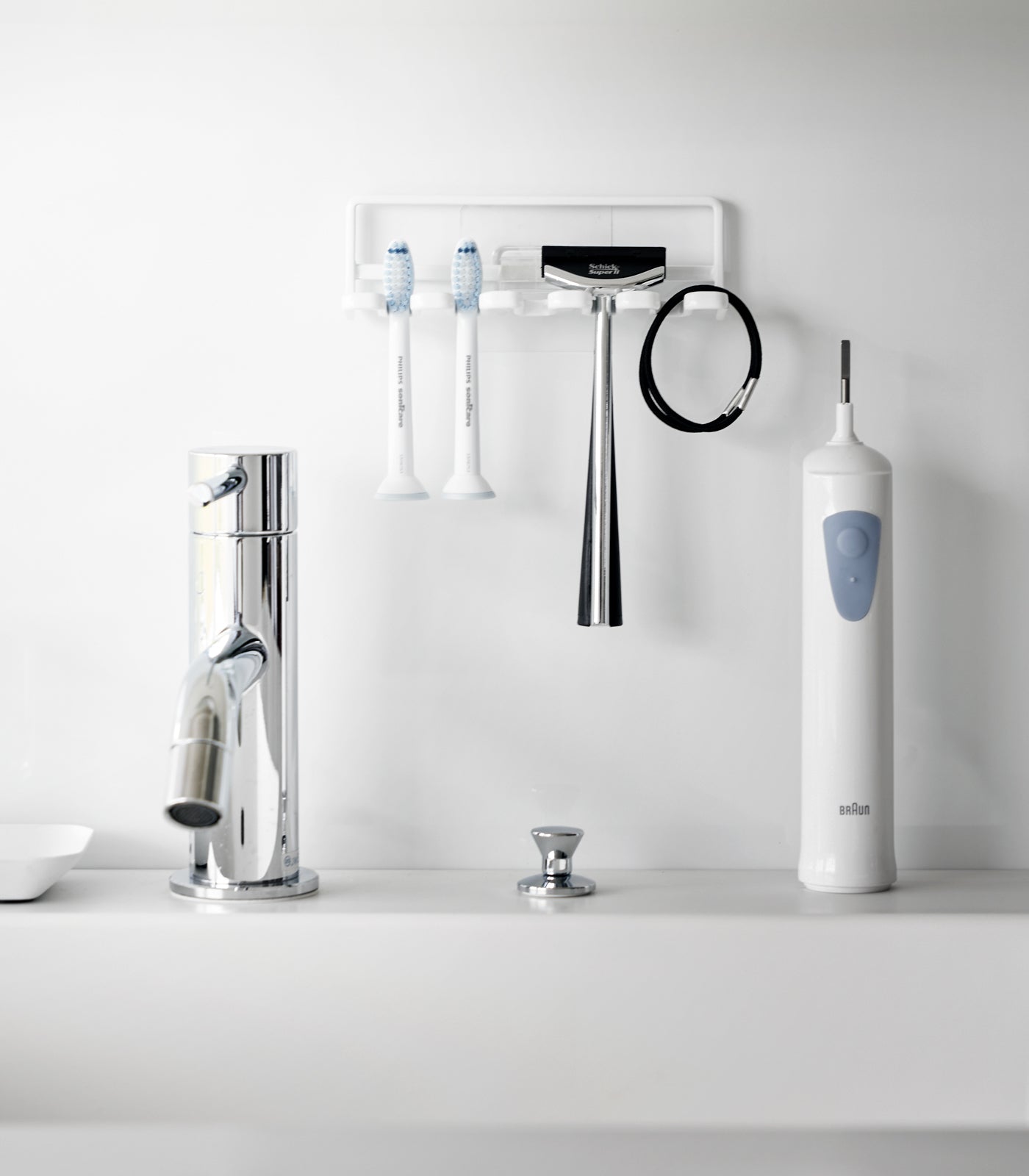 Traceless Adhesive Toothbrush Holder - Steel