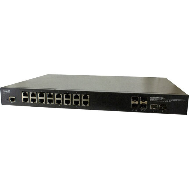 Transition Networks Managed Hardened Gigabit Ethernet Poe+ Rack Mountable Switch Sispm1040-3166-L