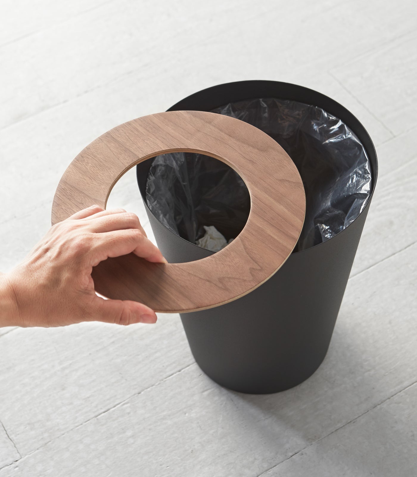 Trash Can - Two Styles - Steel + Wood