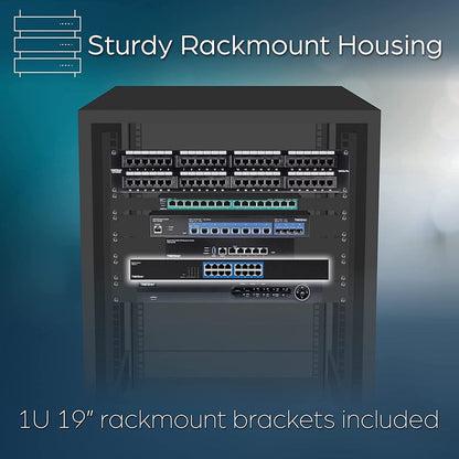 Trendnet 16-Port Gigabit Switch, Teg-S17, 16 X Gigabit Rj-45 Ports, 32Gbps Switching Capacity, Fanless Design, Metal Enclosure, Internal Power Supply, Lifetime Protection, Black