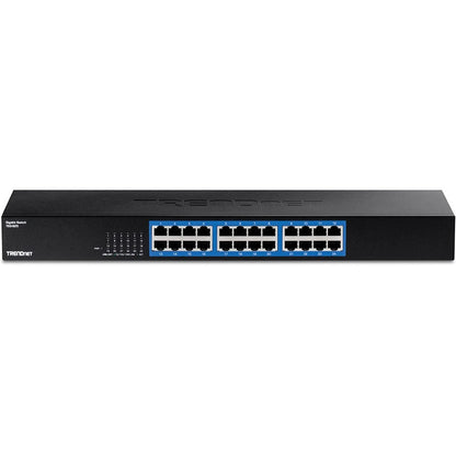 Trendnet 24-Port Gigabit Switch, Teg-S25, 24 X Gigabit Rj-45 Ports, 48Gbps Switching Capacity, Fanless Design, Metal Enclosure, Internal Power Supply, Lifetime Protection, Black Teg-S25