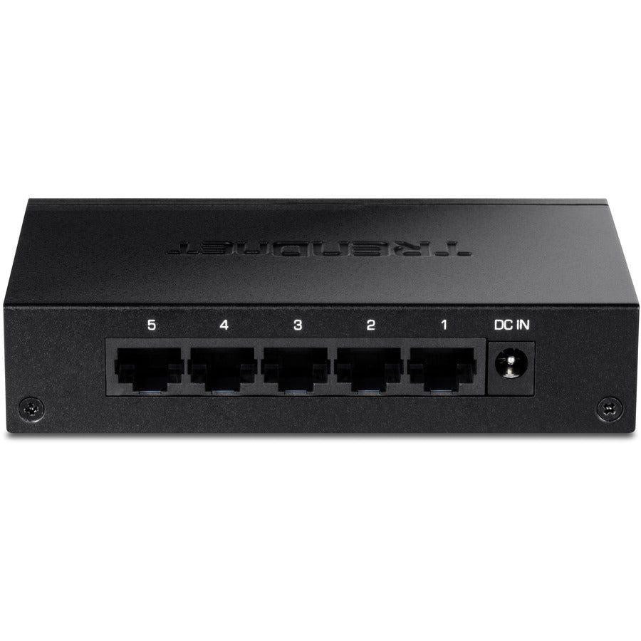 Trendnet 5-Port Gigabit Desktop Switch, Teg-S51, 5 X Gigabit Rj-45 Ports, 10Gbps Switching Capacity, Fanless Design, Metal Enclosure, Lifetime Protection, Black