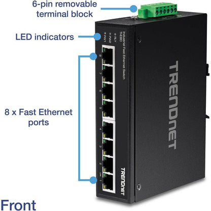 Trendnet Ti-E80 Network Switch Fast Ethernet (10/100) Black