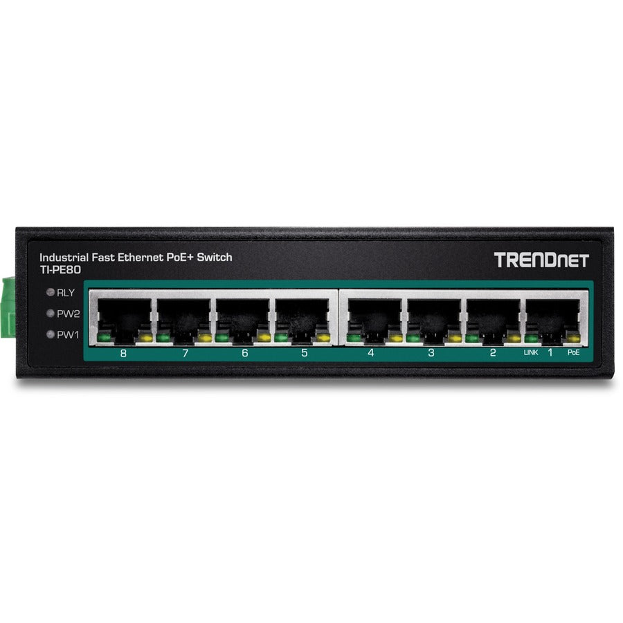 Trendnet Ti-Pe80 Network Switch Fast Ethernet (10/100) Power Over Ethernet (Poe) Black