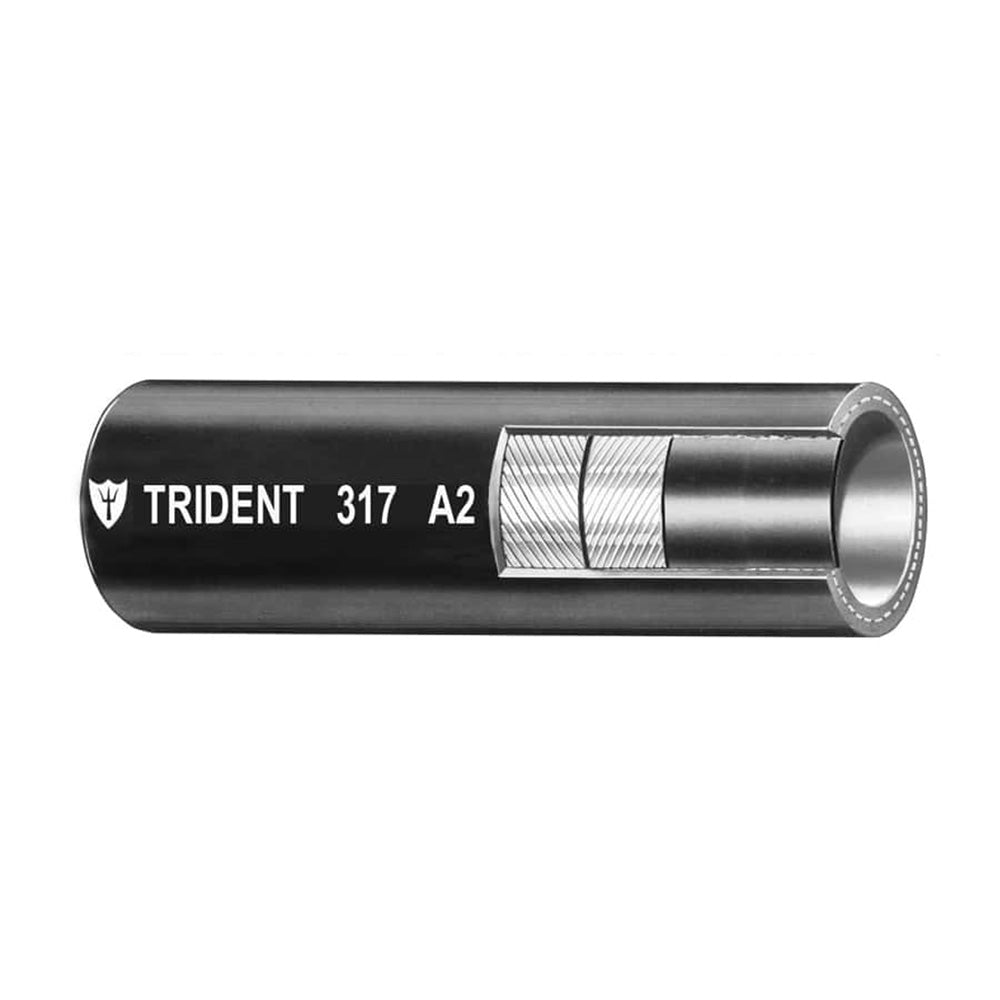 Trident Marine 5/8" x 50&#39; Boxed Type A2 Fuel &amp; Vent Line Hose - Black