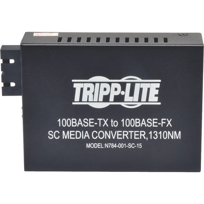 Tripp Lite 10/100 Utp To Singlemode Fiber Media Converter, 15Km, 1310Nm Sc