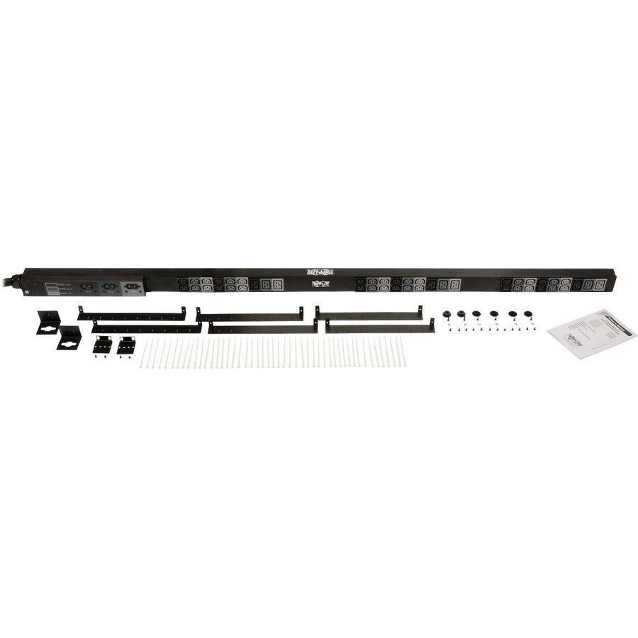 Tripp Lite 12.6Kw 208V 3-Phase Basic Pdu - 45 Outlets (36 C13, 9 C19), Hubbell 50A Cs8365C Input, 6 Ft. Cord, 70 In. 0U, Taa