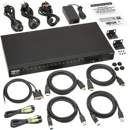 Tripp Lite 16-Port 4K Hdmi/Usb Kvm Switch - 4K 60 Hz Video/Audio, Usb Peripheral Sharing, 1U Rack-Mount