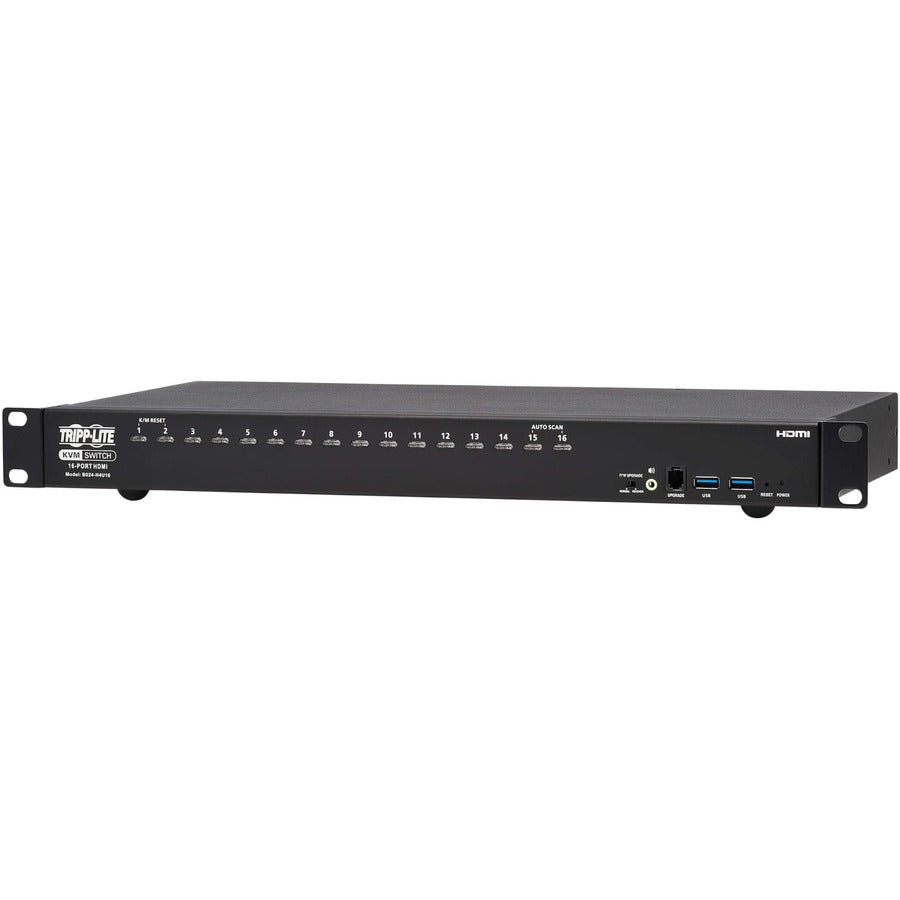 Tripp Lite 16-Port 4K Hdmi/Usb Kvm Switch - 4K 60 Hz Video/Audio, Usb Peripheral Sharing, 1U Rack-Mount
