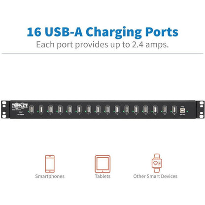 Tripp Lite 16-Port Usb Charging Station With Syncing Function - 5V 40A / 200W Usb Charger Output