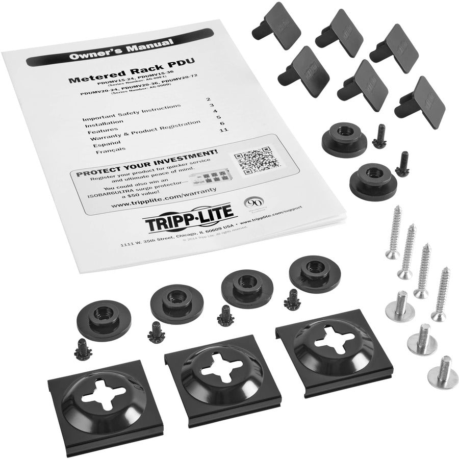 Tripp Lite 1.5Kw 100-127V Single-Phase Metered Pdu - 36 Nema 5-15R Outlets, 5-15P Input, 15 Ft. Cord, 72 In. 0U Rack