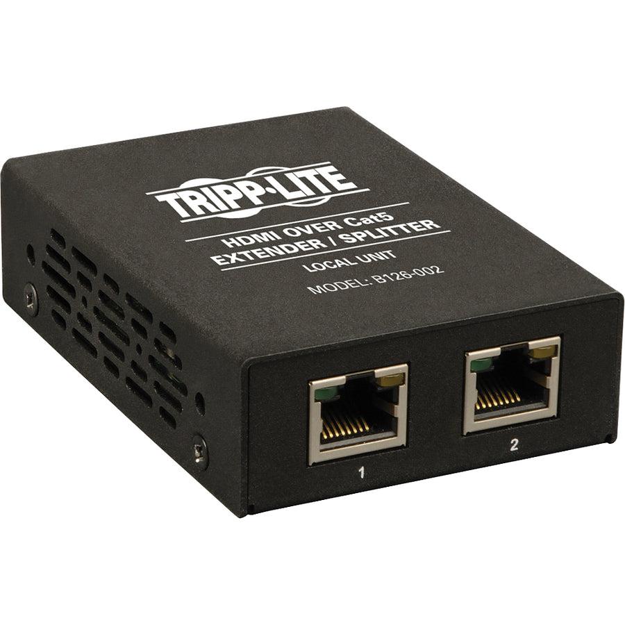 Tripp Lite 2-Port Hdmi Over Cat5 / Cat6 Extender / Splitter, Box-Style Transmitter For Video And Audio, 1080P @ 60 Hz, Up To 45.72 M (150-Ft.)