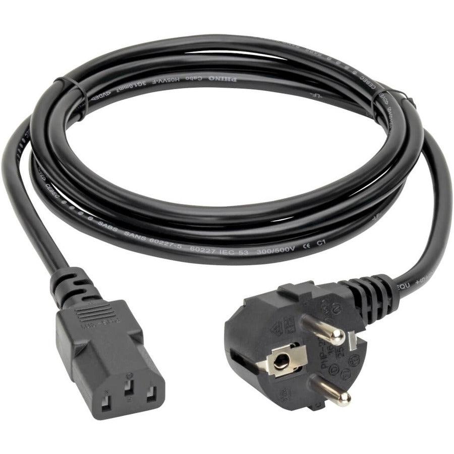 Tripp Lite 2-Prong European Computer Power Cord, 10A (Iec-320-C13 To Schuko Cee 7/7), 6-Ft.