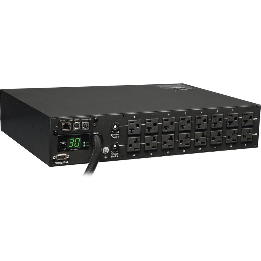 Tripp Lite 2.9Kw Single-Phase Monitored Pdu, 120V Outlets (16 5-15/20R), L5-30P, 10Ft Cord, 2U Rack-Mount