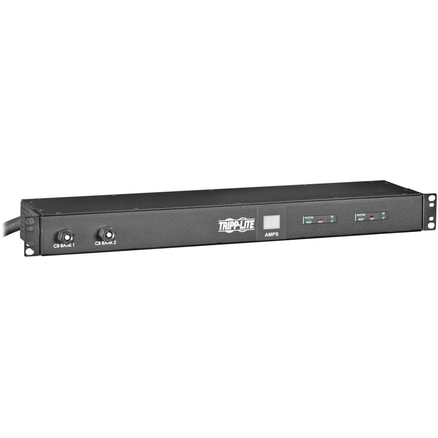 Tripp Lite 2.9kW Single-Phase Local Metered PDU with ISOBAR Surge Protection, 120V, 3840 Joules, 12 NEMA 5-15/20R Outlets, L5-30P Input, 15 ft. Cord, 1U Rack-Mount