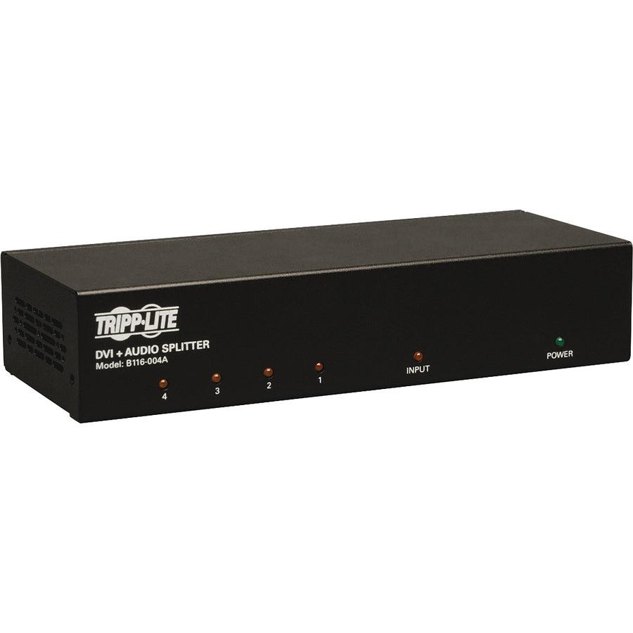 Tripp Lite 4-Port Dvi Splitter With Audio And Signal Booster, Single-Link 1920 X 1200 At 60Hz / 1080P (Dvi F/4Xf)