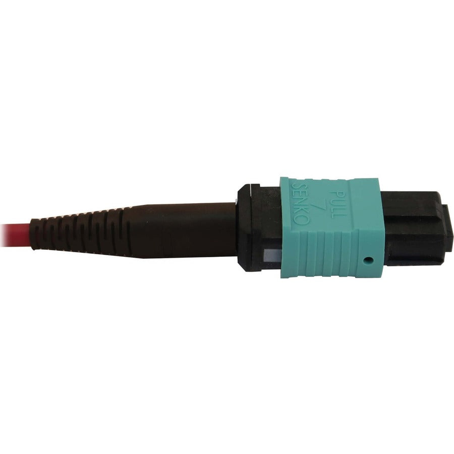 Tripp Lite 40/100/400G Multimode 50/125 Om4 Breakout Fiber Optic Cable (12F Mtp/Mpo-Pc To 4X Duplex Sn-Pc F/M), Lszh, Magenta, 2 M (6.6 Ft.)