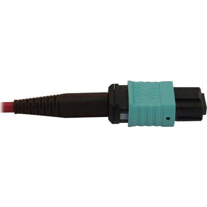 Tripp Lite 40/100/400G Multimode 50/125 Om4 Breakout Fiber Optic Cable (12F Mtp/Mpo-Pc To 4X Duplex Sn-Pc F/M), Lszh, Magenta, 3 M (9.8 Ft.)