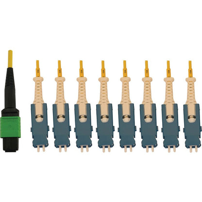 Tripp Lite 40/100/400G Singlemode 9/125 Os2 Breakout Fiber Optic Cable (16F Mtp/Mpo-Apc To 8X Duplex Sn-Upc F/M), Lszh, Yellow, 2 M (6.6 Ft.)