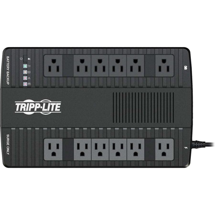 Tripp Lite 550Va 340W 120V Line-Interactive Ups - 12 Nema 5-15R Outlets, Double-Boost Avr, Usb, Desktop/Wall-Mount