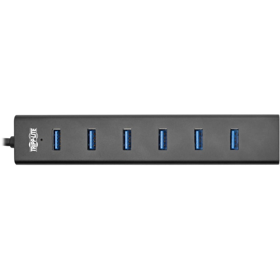 Tripp Lite 7-Port Usb-A Mini Hub - Usb 3.2 Gen 1, International Plug Adapters, Aluminum Housing