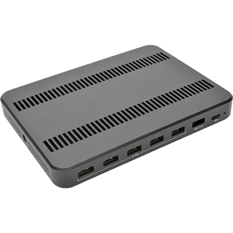Tripp Lite 7-Port Usb Charging Station W/Quick Charge 3.0, Usb-C Port, Device Storage, 5V 4A (60W) Usb Charge Output