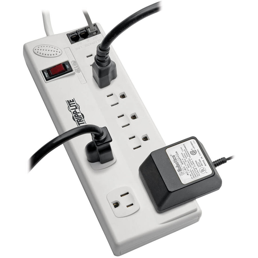 Tripp Lite 8-Outlet Surge Protector With Dsl/Phone Line/Modem Surge Protection – 3150 Joules, 6 Ft. Cord