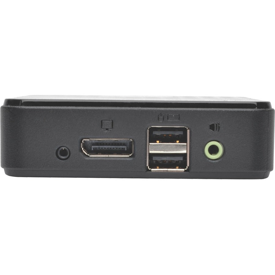 Tripp Lite B004-Dp2Ua2-K 2-Port Displayport Kvm Switch 4K 60 Hz With Audio, Cables And Usb Peripheral Sharing