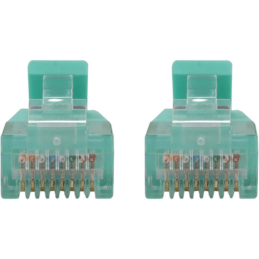 Tripp Lite Cat6A 10G Snagless Molded Slim Utp Ethernet Cable (Rj45 M/M), Poe, Aqua, 6 In. (15 Cm)