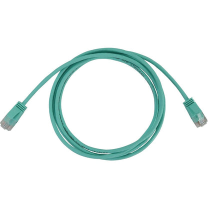 Tripp Lite Cat6A 10G Snagless Molded Slim Utp Ethernet Cable (Rj45 M/M), Poe, Aqua, 6 In. (15 Cm)