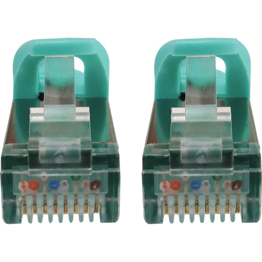 Tripp Lite Cat6A 10G Snagless Shielded Slim Stp Ethernet Cable (Rj45 M/M), Poe, Aqua, 6 Ft. (1.8 M)