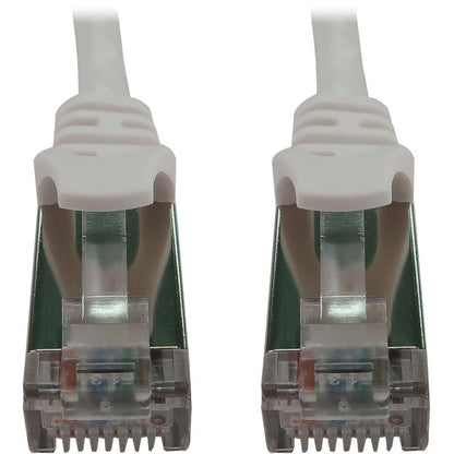 Tripp Lite Cat6A 10G Snagless Shielded Slim Stp Ethernet Cable (Rj45 M/M), Poe, White, 3 Ft. (0.9 M)