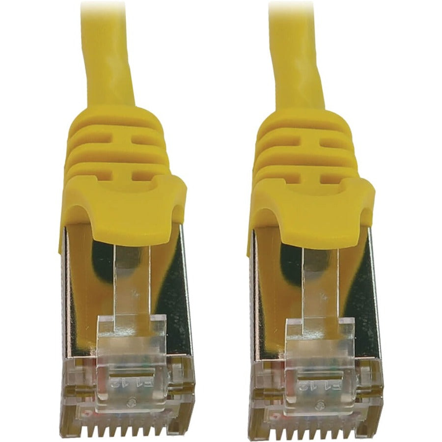 Tripp Lite Cat6A 10G Snagless Shielded Slim Stp Ethernet Cable (Rj45 M/M), Poe, Yellow, 5 Ft. (1.5 M)
